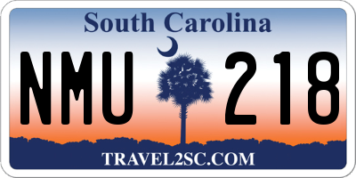 SC license plate NMU218