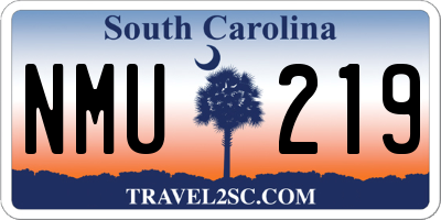 SC license plate NMU219