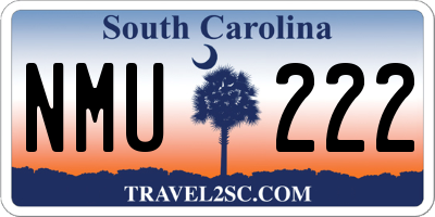 SC license plate NMU222