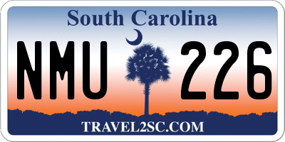 SC license plate NMU226
