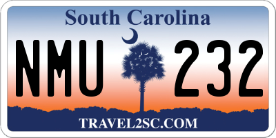 SC license plate NMU232