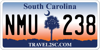 SC license plate NMU238