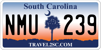 SC license plate NMU239