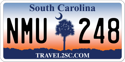 SC license plate NMU248