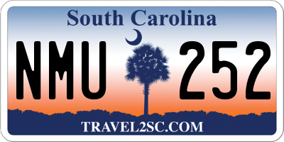 SC license plate NMU252