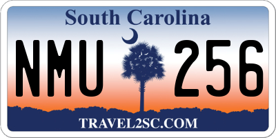SC license plate NMU256
