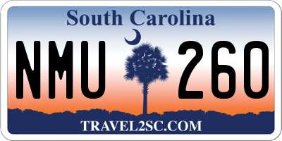 SC license plate NMU260