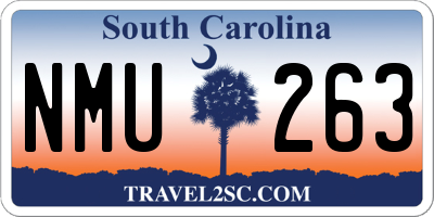 SC license plate NMU263
