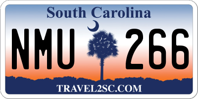 SC license plate NMU266