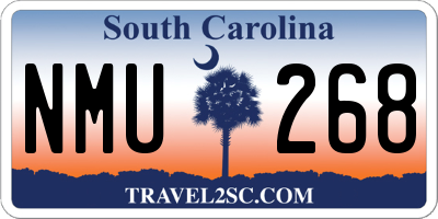SC license plate NMU268