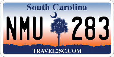 SC license plate NMU283