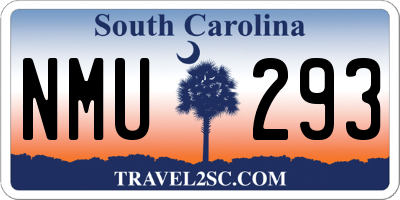 SC license plate NMU293
