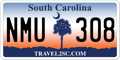SC license plate NMU308