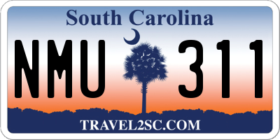 SC license plate NMU311