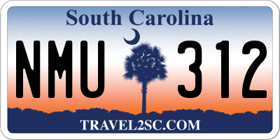 SC license plate NMU312