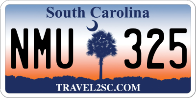 SC license plate NMU325