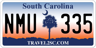 SC license plate NMU335