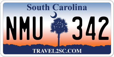 SC license plate NMU342