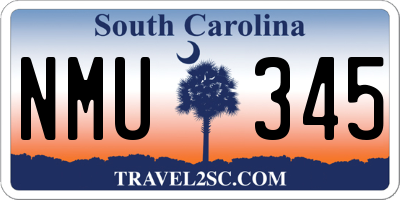 SC license plate NMU345