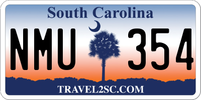 SC license plate NMU354