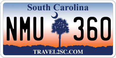 SC license plate NMU360