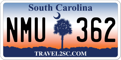 SC license plate NMU362