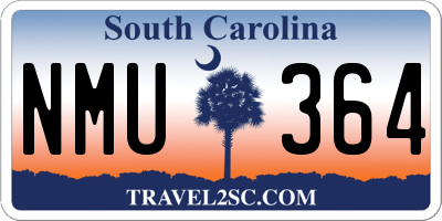 SC license plate NMU364
