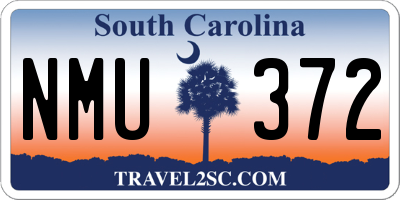 SC license plate NMU372