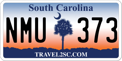 SC license plate NMU373