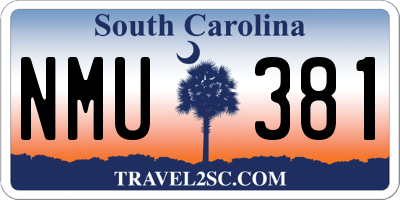 SC license plate NMU381