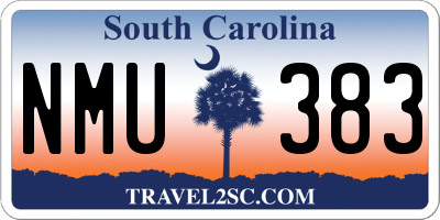 SC license plate NMU383