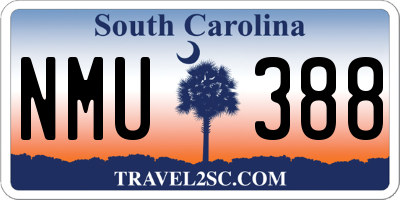 SC license plate NMU388