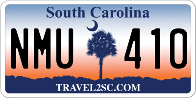 SC license plate NMU410