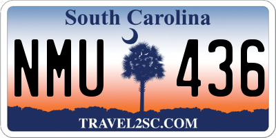 SC license plate NMU436