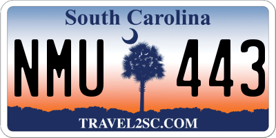SC license plate NMU443