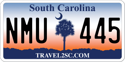 SC license plate NMU445
