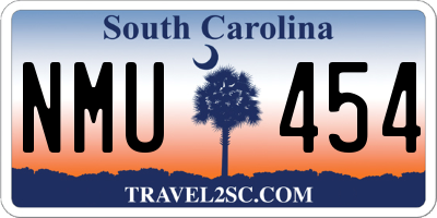 SC license plate NMU454