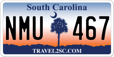 SC license plate NMU467