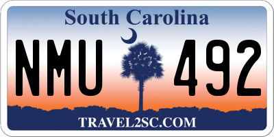 SC license plate NMU492