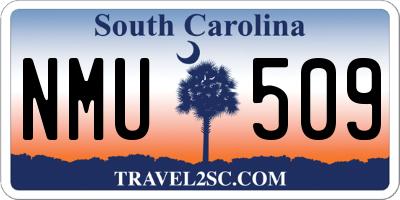 SC license plate NMU509
