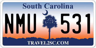 SC license plate NMU531
