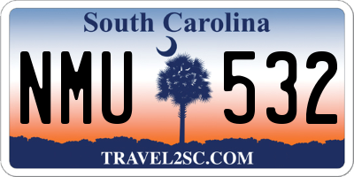 SC license plate NMU532