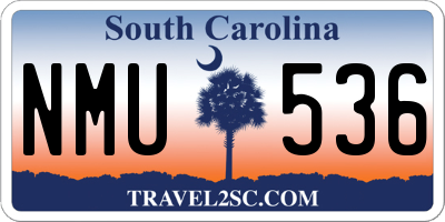 SC license plate NMU536