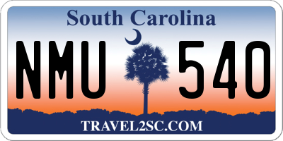 SC license plate NMU540