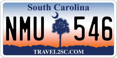 SC license plate NMU546