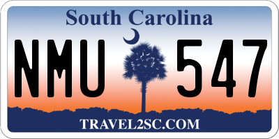 SC license plate NMU547