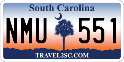 SC license plate NMU551