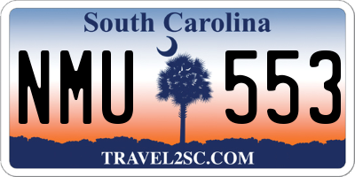 SC license plate NMU553
