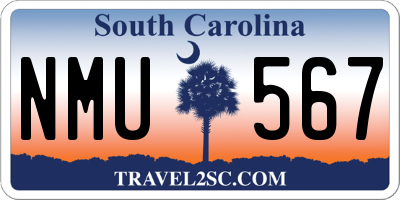 SC license plate NMU567