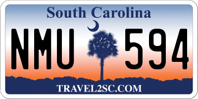 SC license plate NMU594
